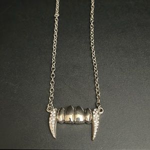 Rhinestone Fangs Necklace
